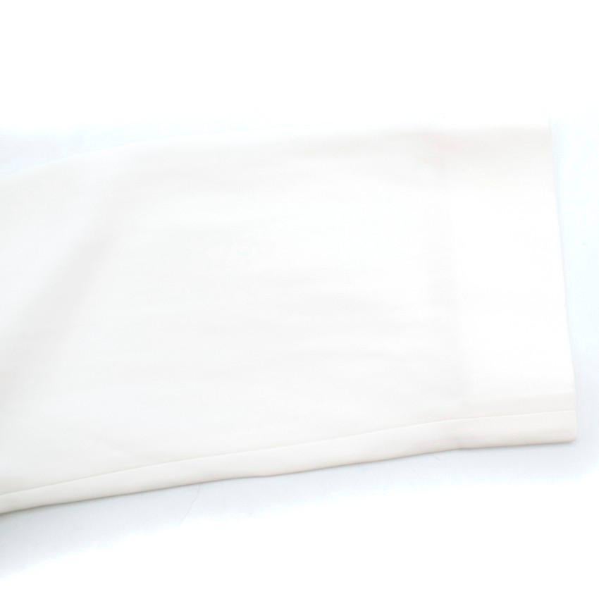 Elie Saab floral-print white cady shift dress US 4 For Sale 1
