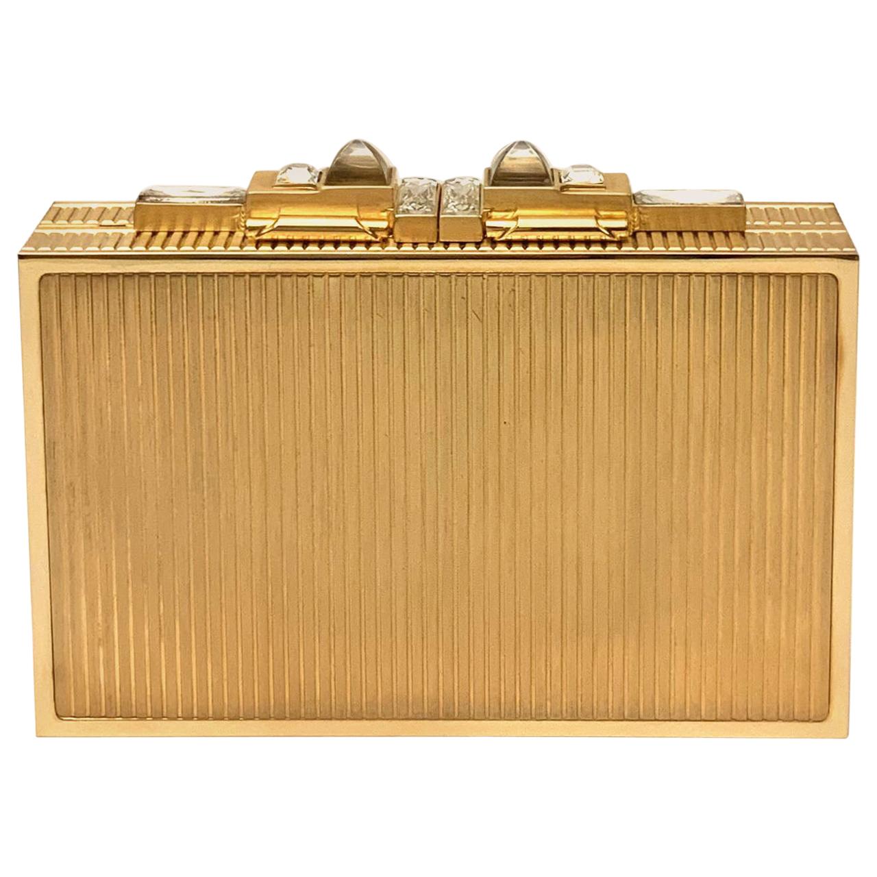 Elie Saab Gold Metal Clutch