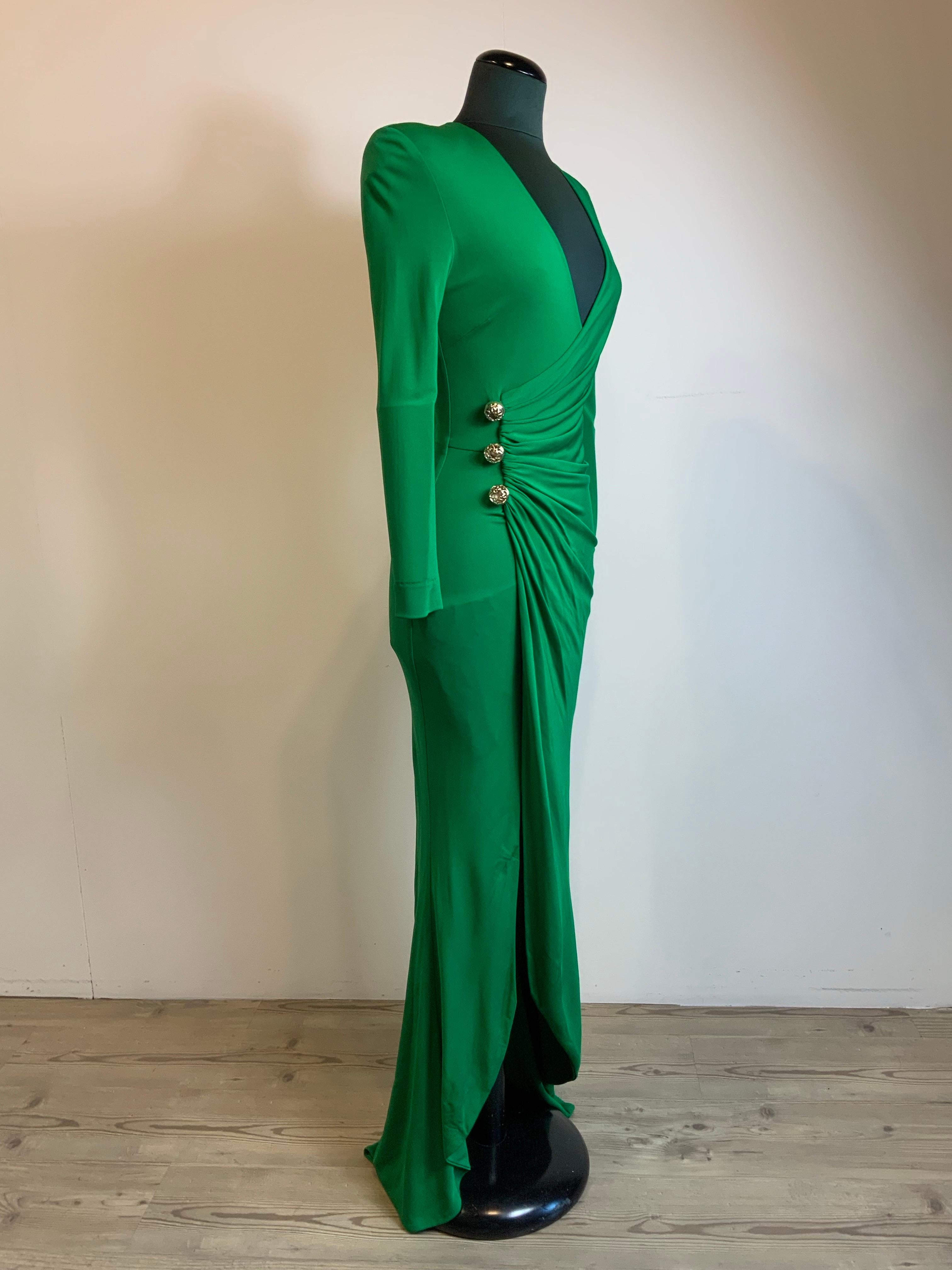 Vestido de noche verde Elie Saab en Excelente estado para la venta en Carnate, IT