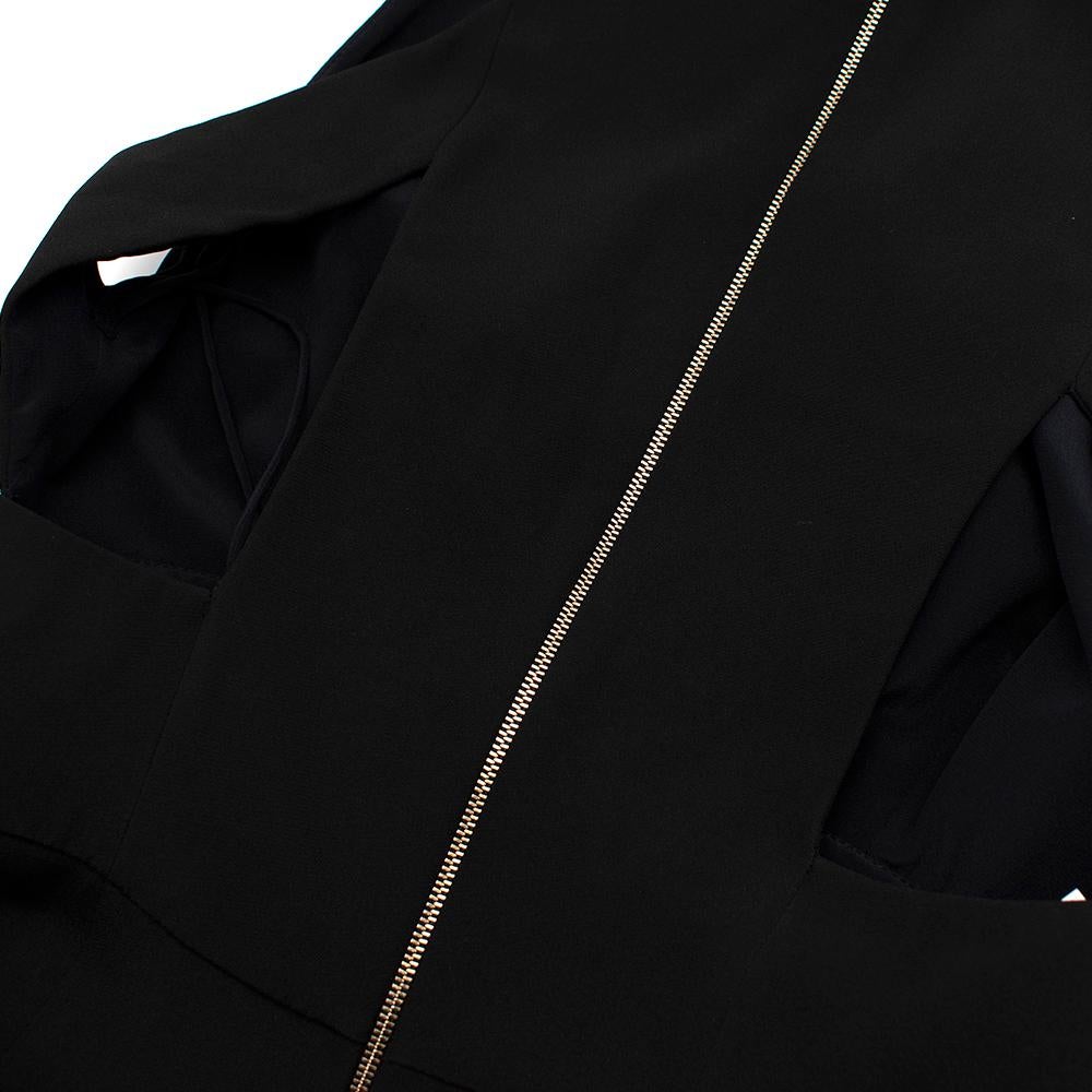 Elie Saab High Neck Black Jumpsuit with Cutouts - Size US 6 For Sale 1