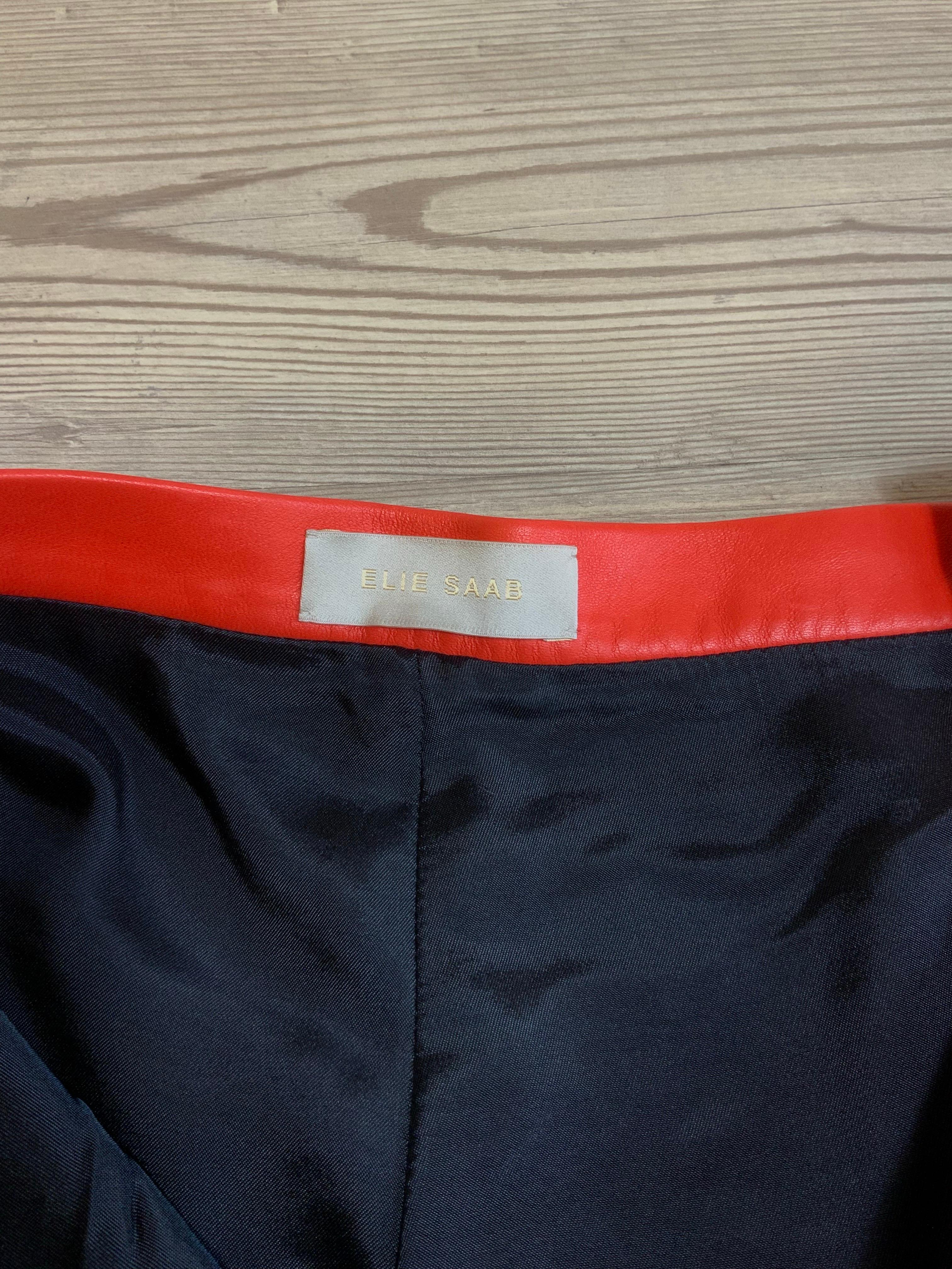 Women's or Men's Elie Saab leather Mini Skirt For Sale