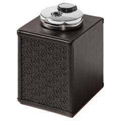 ÉLIE SAAB Maison Monogram Lighter de Giobagnara en cuir et palladium poli