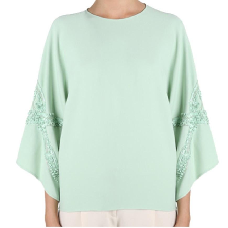 Elie Saab Mint Wide-Sleeved Top L In New Condition In Dubai, Al Qouz 2
