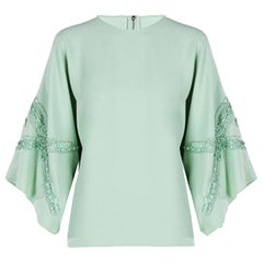 Elie Saab Mint Wide-Sleeved Top L