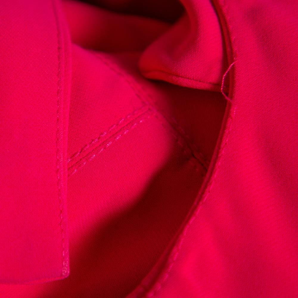 Elie Saab Pink Crepe Lace Trim Detail Paneled Gown S 1