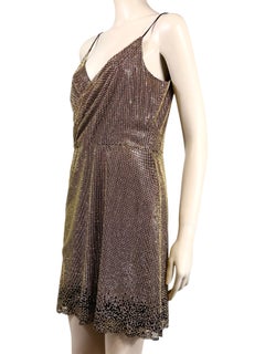 Elie Saab Prefall 2022 Black gold crystal dress