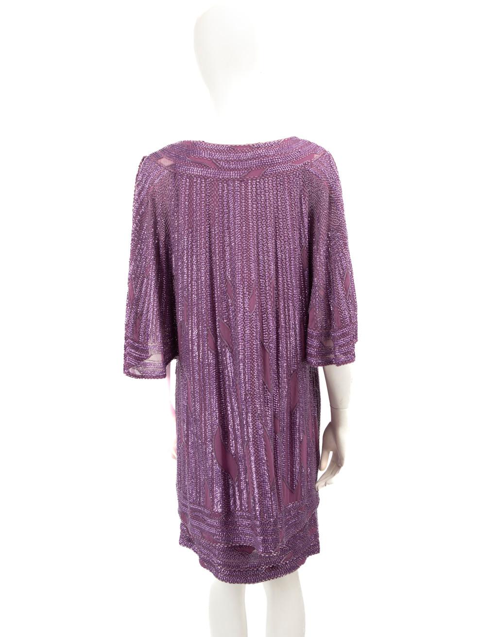 Gray Elie Saab Purple Embellished Dress Size XL For Sale