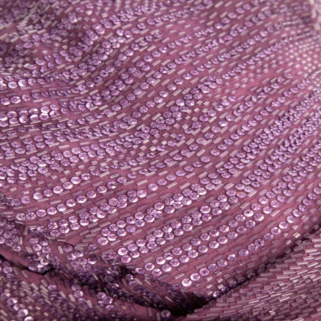 Elie Saab Purple Embellished Dress Size XL In Good Condition For Sale In London, GB