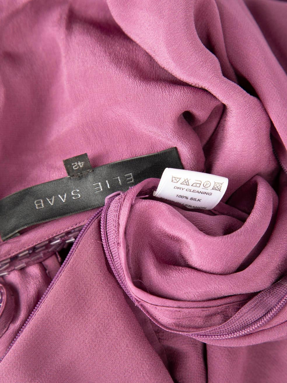 Elie Saab Purple Embellished Dress Size XL For Sale 2