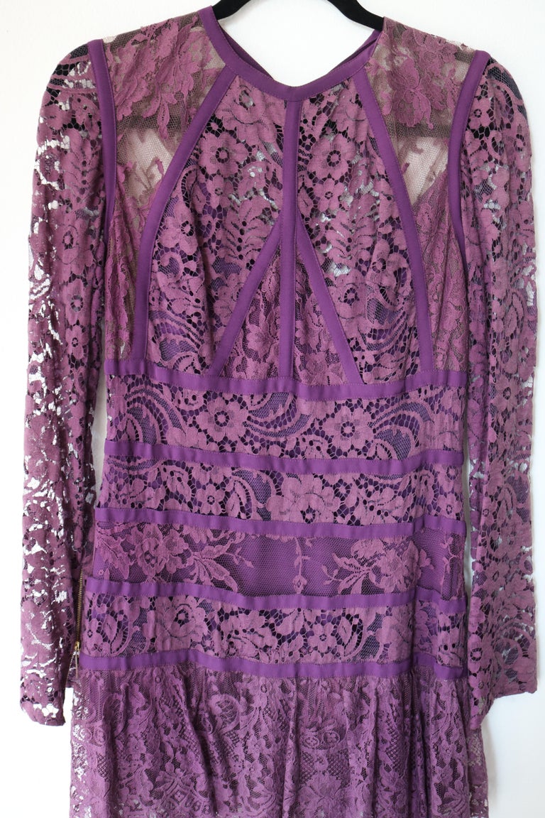 Elie Saab Purple Lace Gown For Sale at 1stDibs | elie saab purple dress