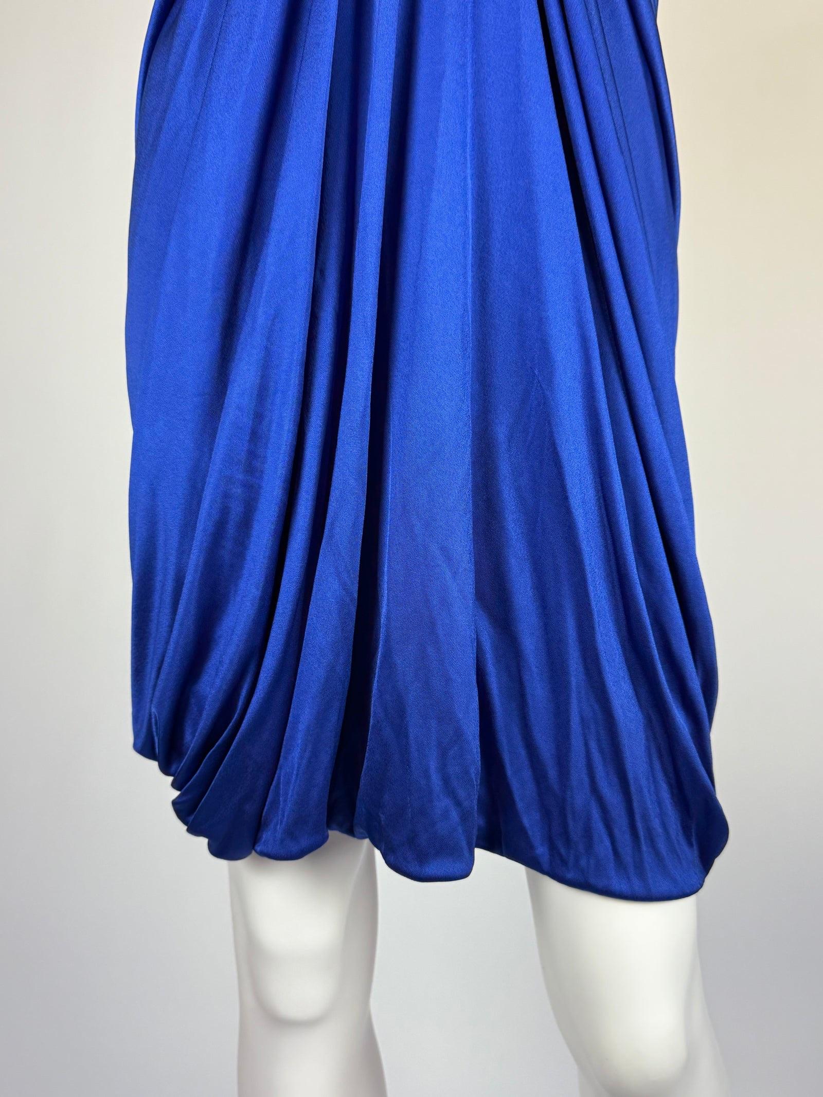 Elie Saab - Robe bustier en soie bleue, SS 2008 Pour femmes en vente