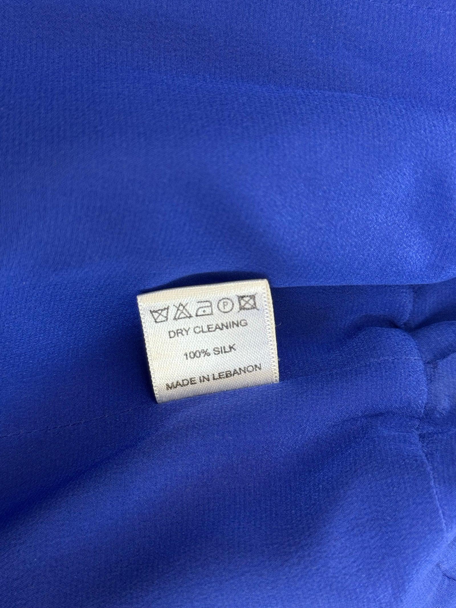 Elie Saab - Robe bustier en soie bleue, SS 2008 en vente 4