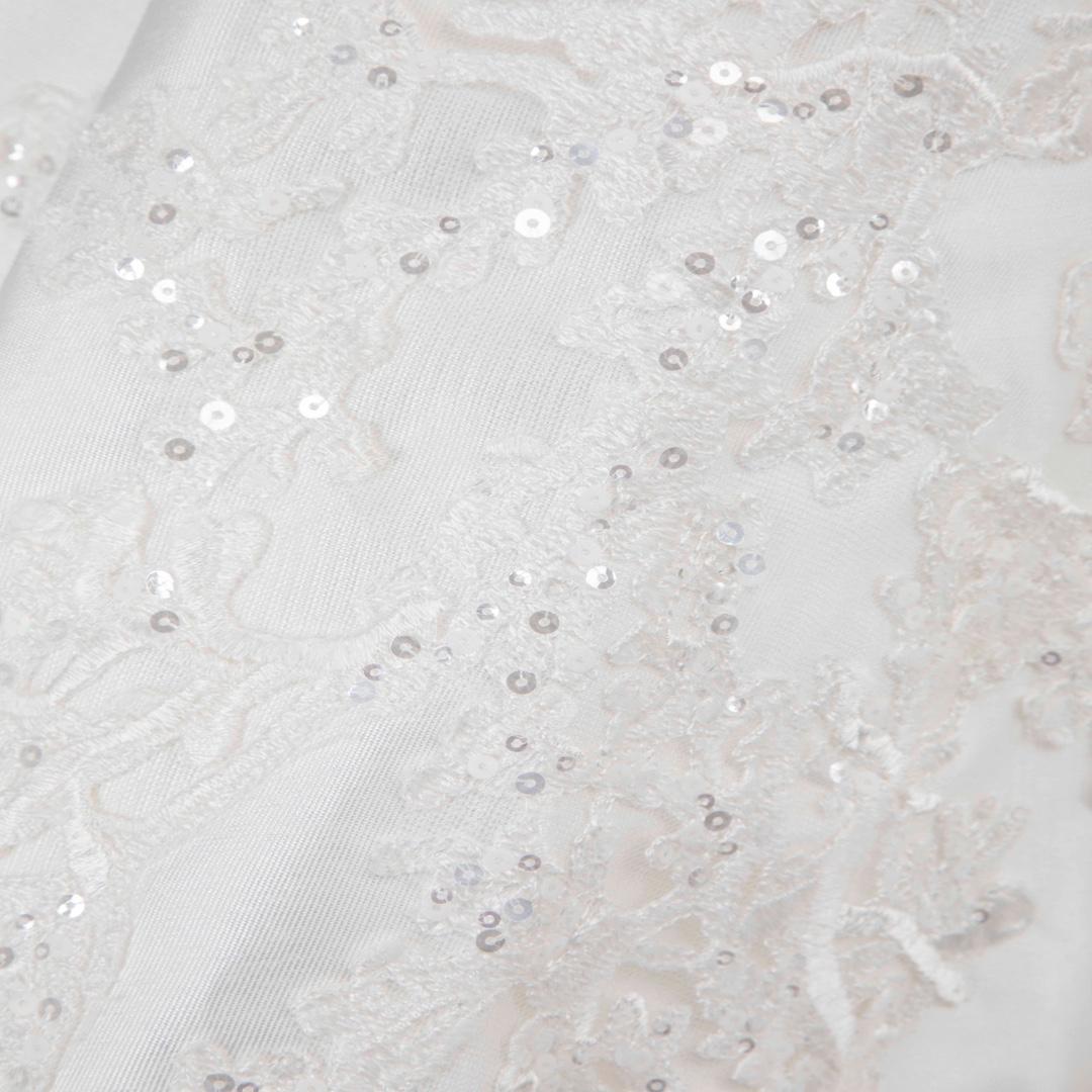 Women's Elie Saab White Sequin Embellished Wedding Gown Size M
