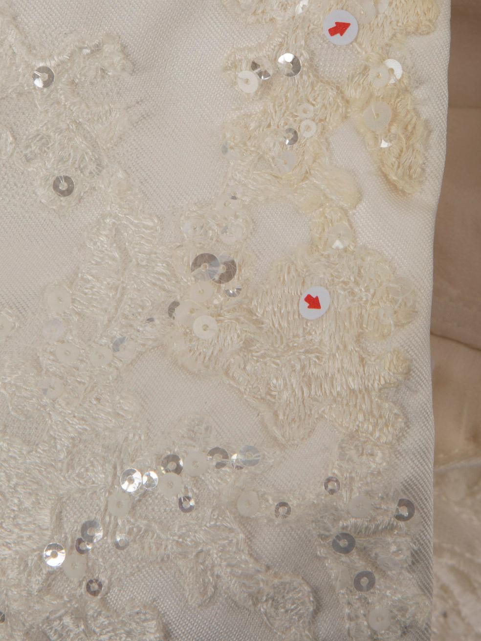 Elie Saab White Sequin Embellished Wedding Gown Size M 3