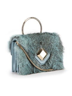 Elie Saab Women's Blue Fur Mini Bag