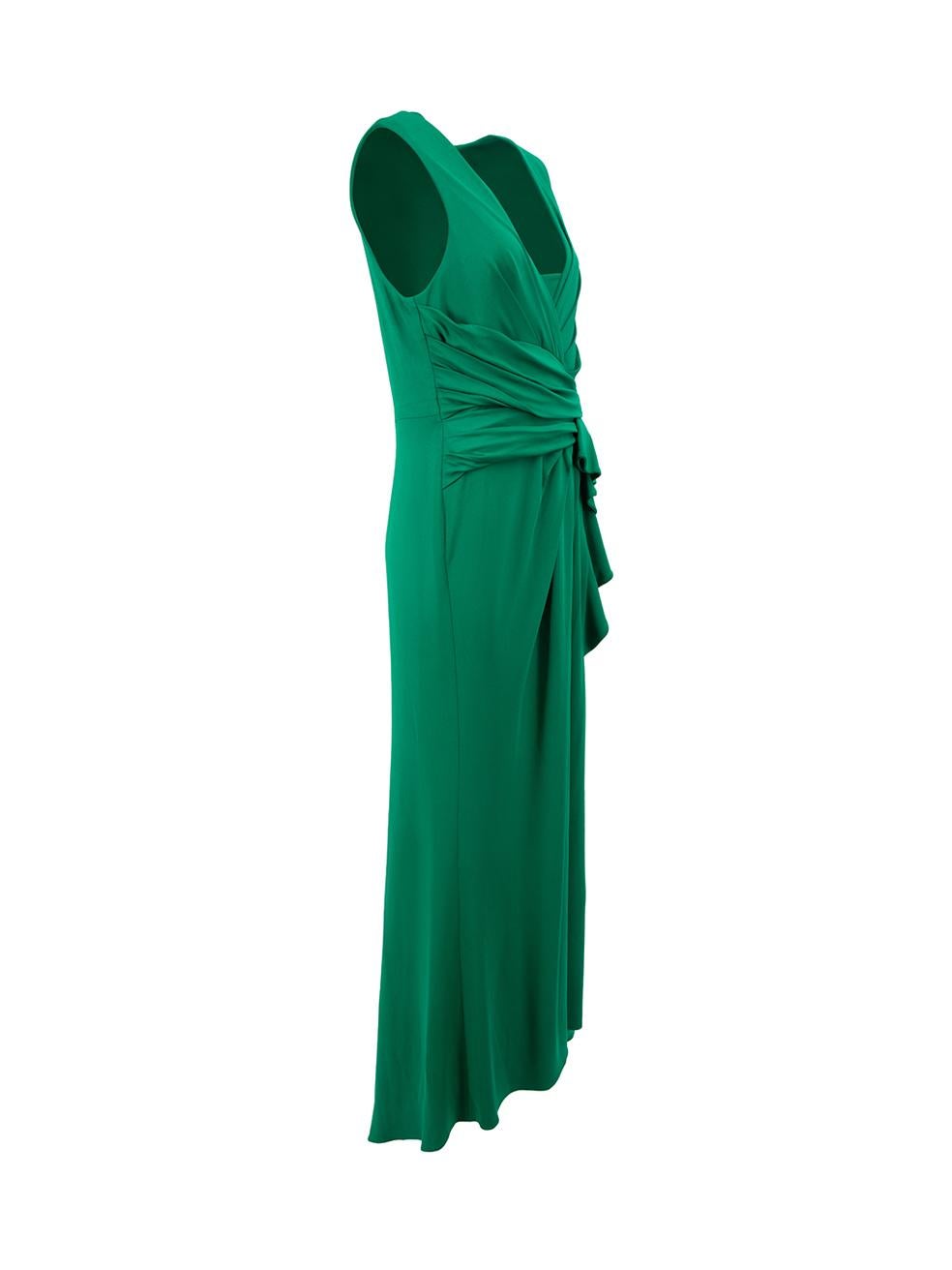 CONDITION is Good. Minor wear to dress is evident. Light wear with white marks on right-side slit on this used Elie Saab designer resale item. 



Details


Emerald green

Viscose

Maxi gown

Gathered and ruffles accent

V neckline

Back zip