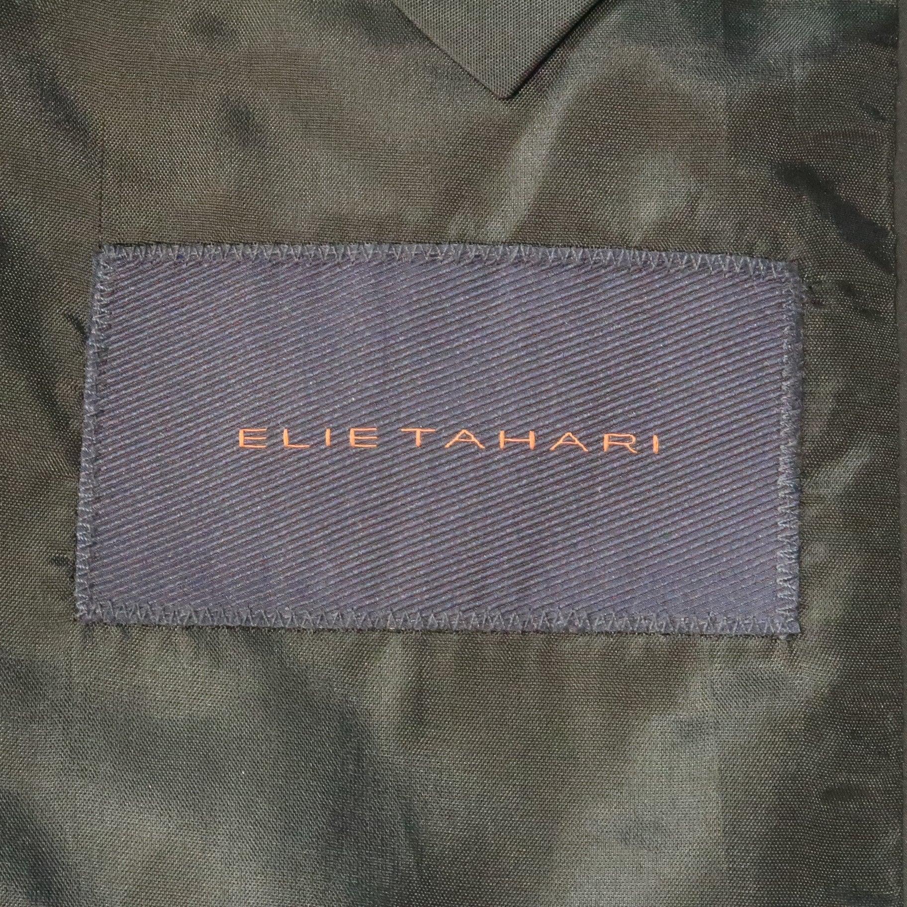 ELIE TAHARI 44 Black Polyester Jacket For Sale 6