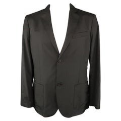 ELIE TAHARI 44 Black Polyester Jacket