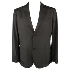 ELIE TAHARI 44 Black Polyester Jacket
