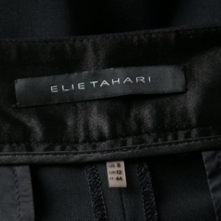 Elie Tahari - Pantalon tailleur en laine noire M Bon état - En vente à Dubai, Al Qouz 2