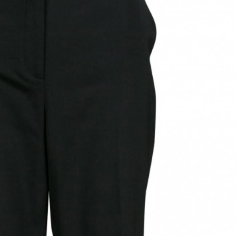 Elie Tahari - Pantalon tailleur en laine noire M en vente 2