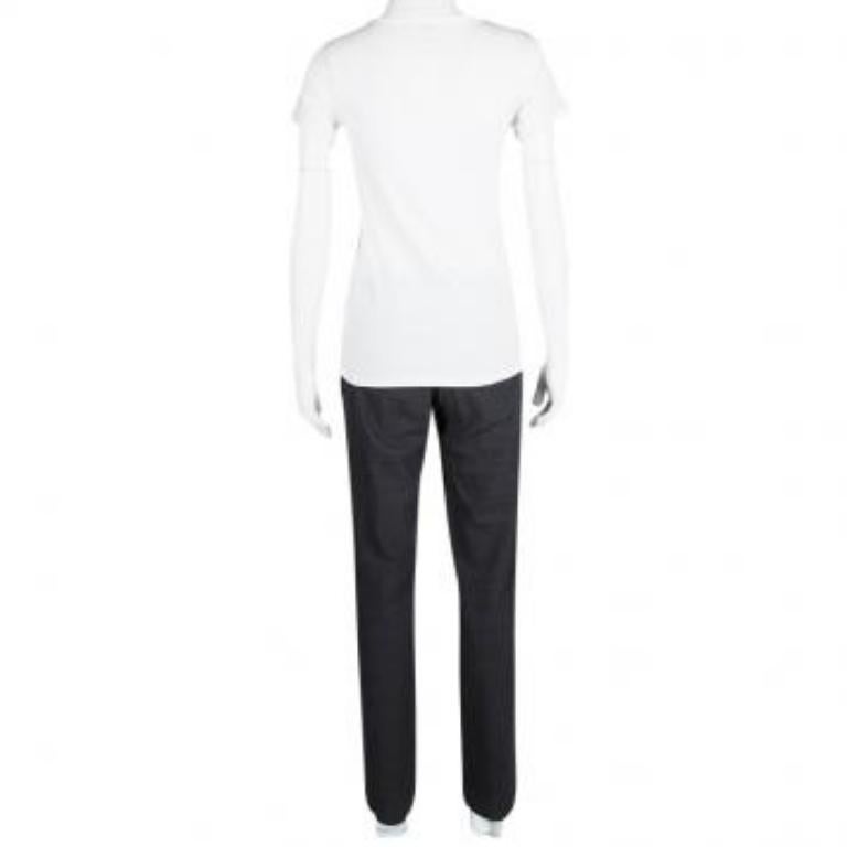 Elie Tahari pantalon tailleur en laine grise S Bon état - En vente à Dubai, Al Qouz 2