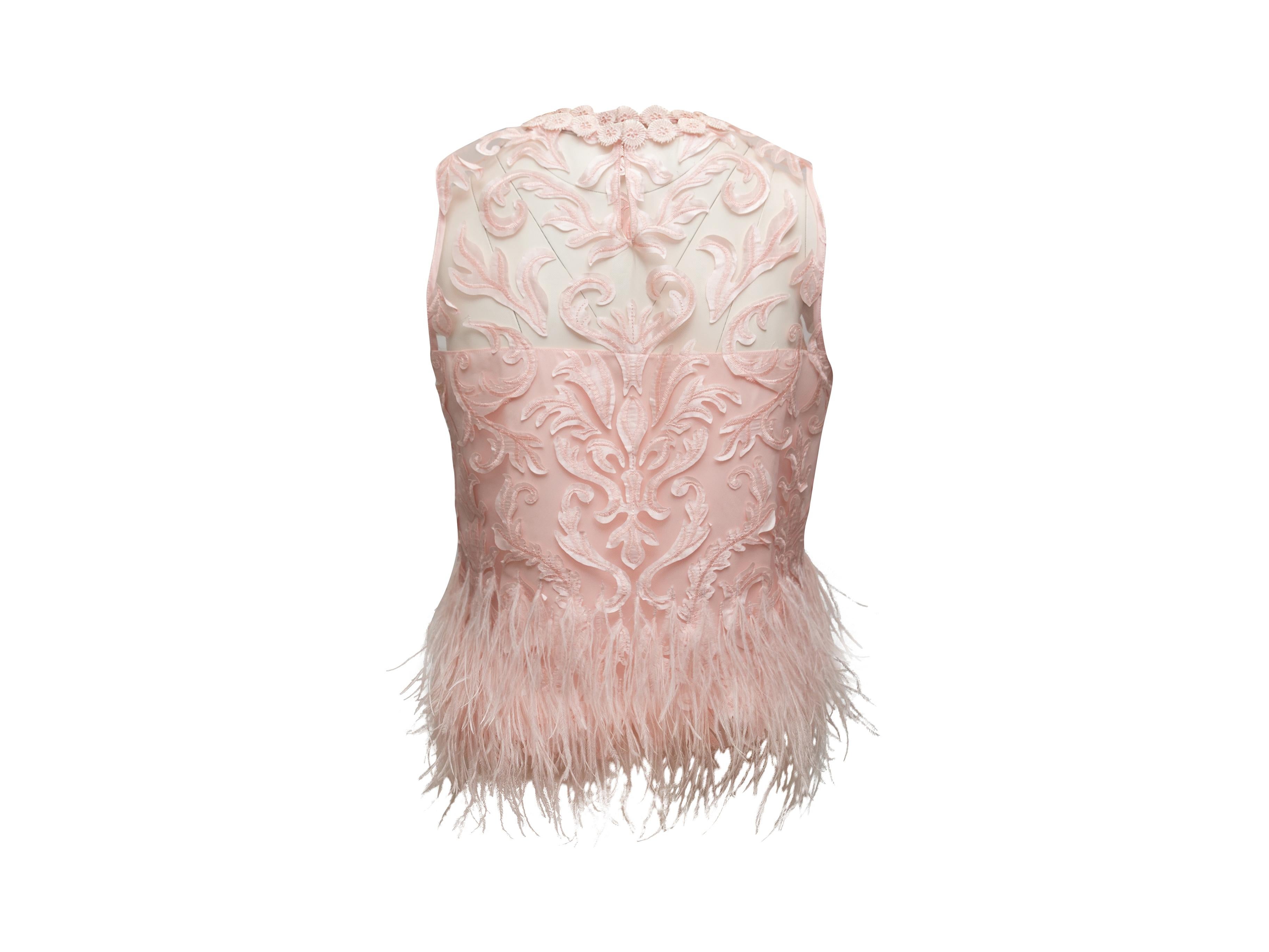light pink feather top
