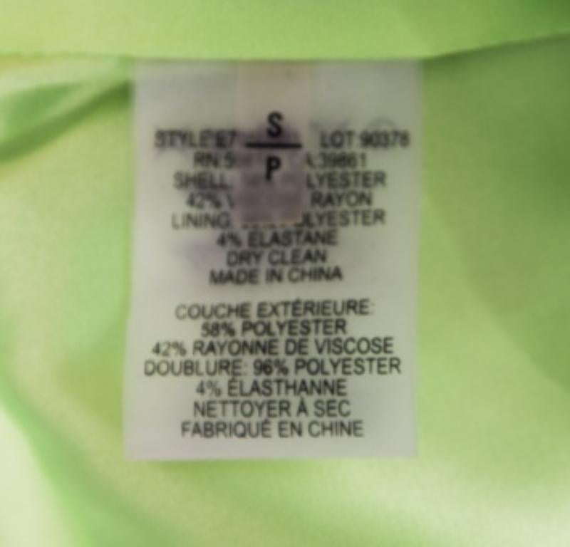 Elie Tahari péplum sans manches à carreaux multicolores S en vente 1
