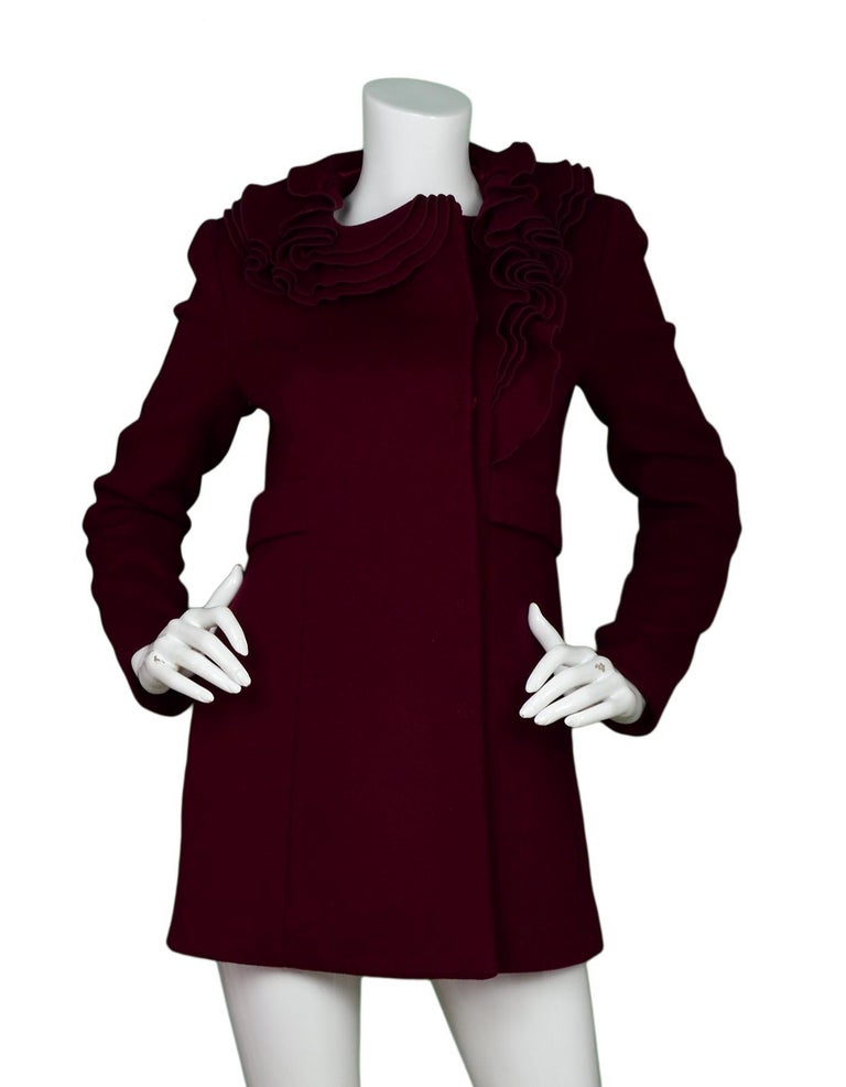 Tahari ruffle coat clearance
