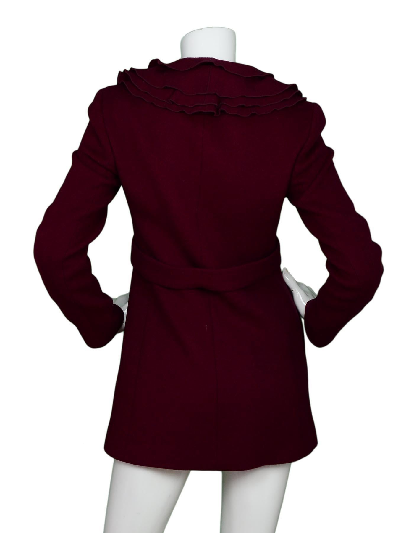 tahari ruffle coat