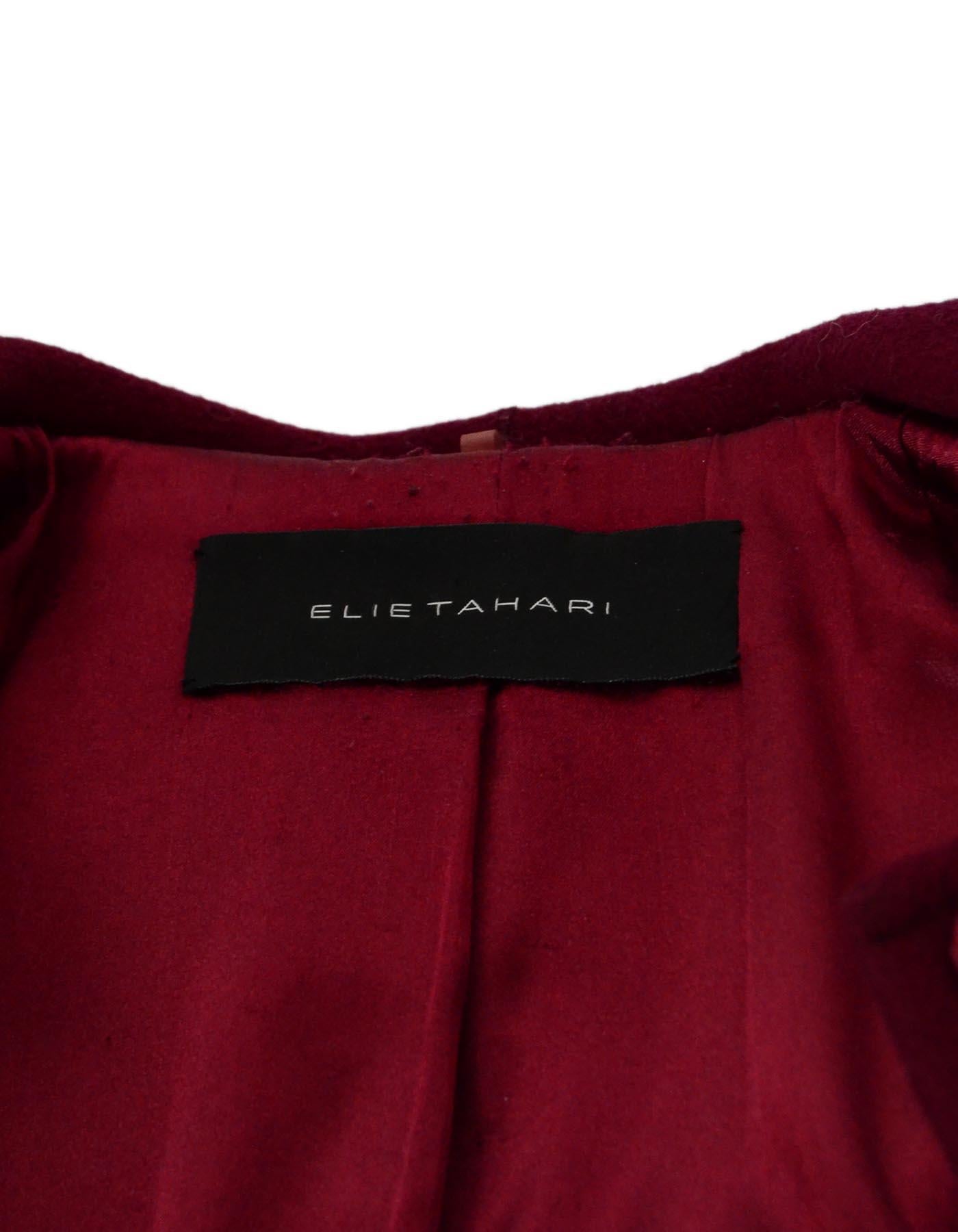 tahari ruffle coat