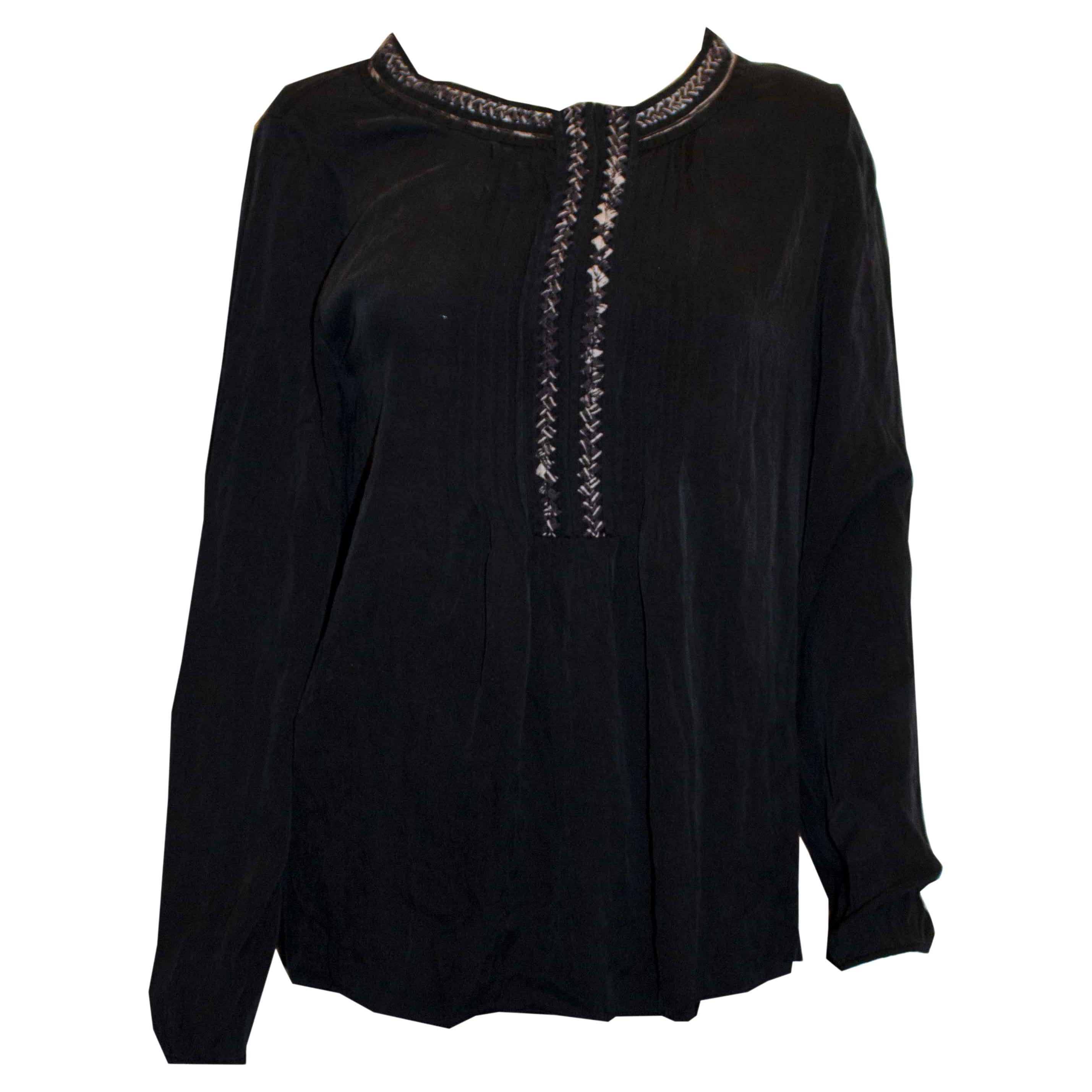 Elie Tahari Silk Velvet Jacket with Embroidered Details For Sale at ...