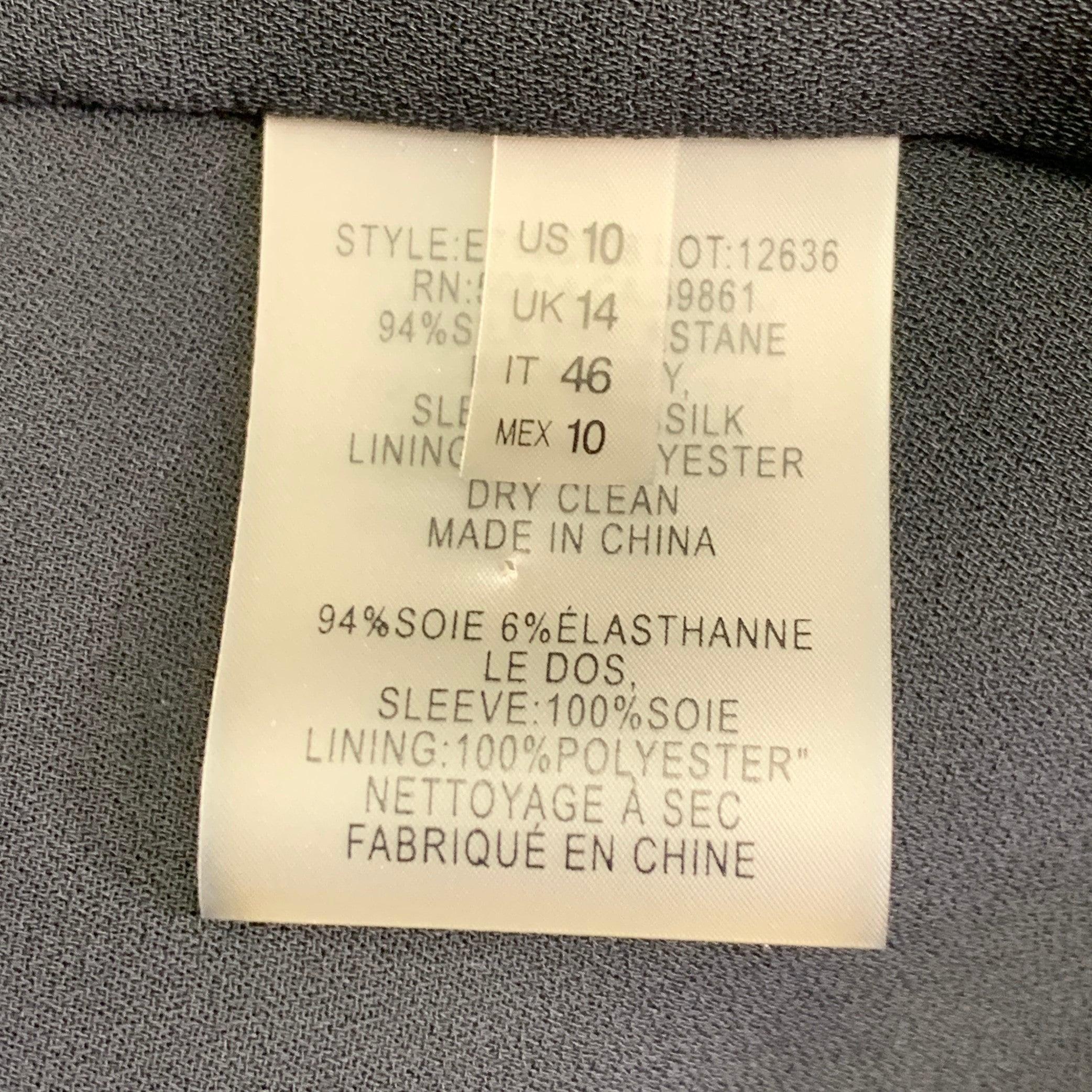 Donna Elie Tahari Taglia 10 Giacca Blazer in poliestere nero con un solo bottone in vendita