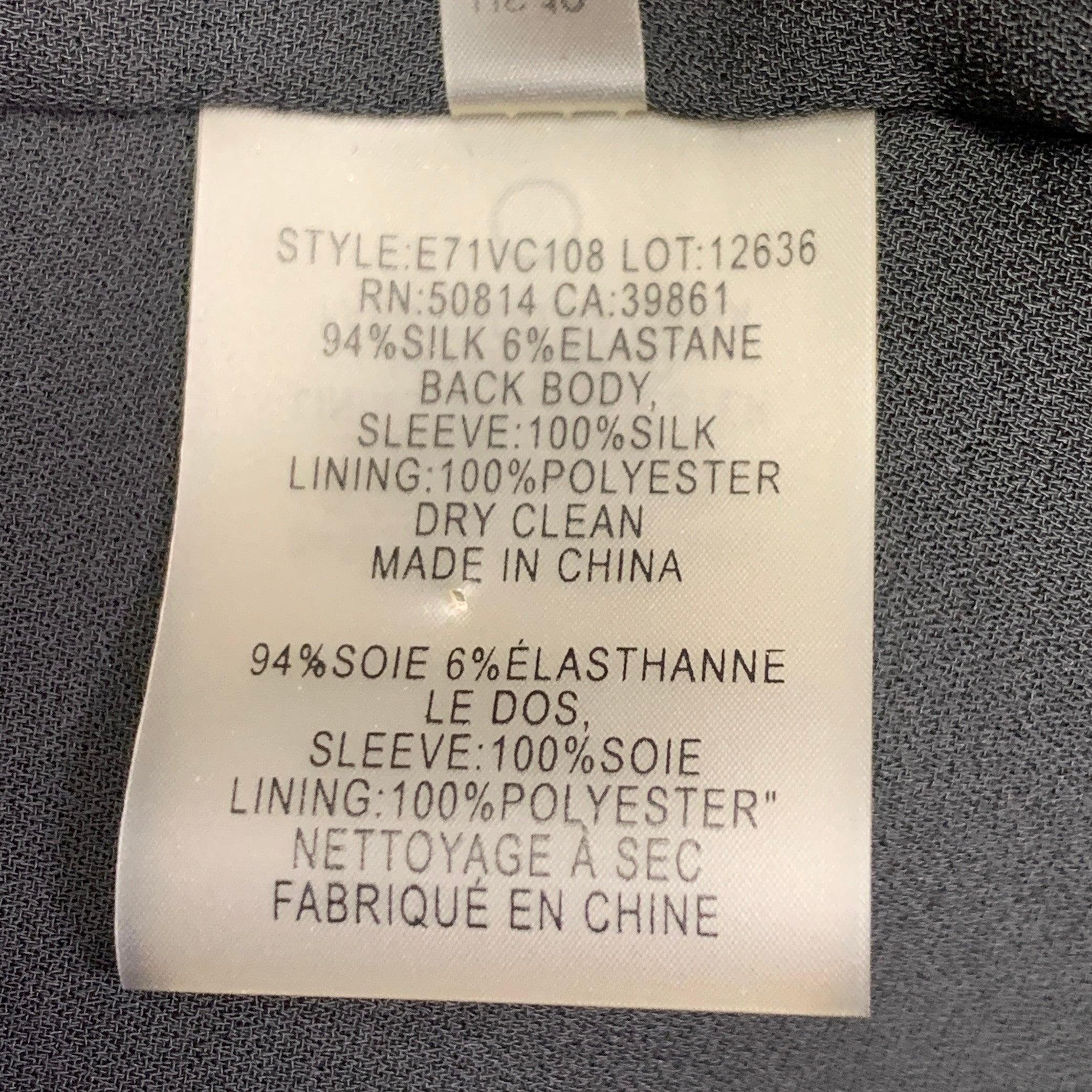 Elie Tahari Taglia 10 Giacca Blazer in poliestere nero con un solo bottone in vendita 1