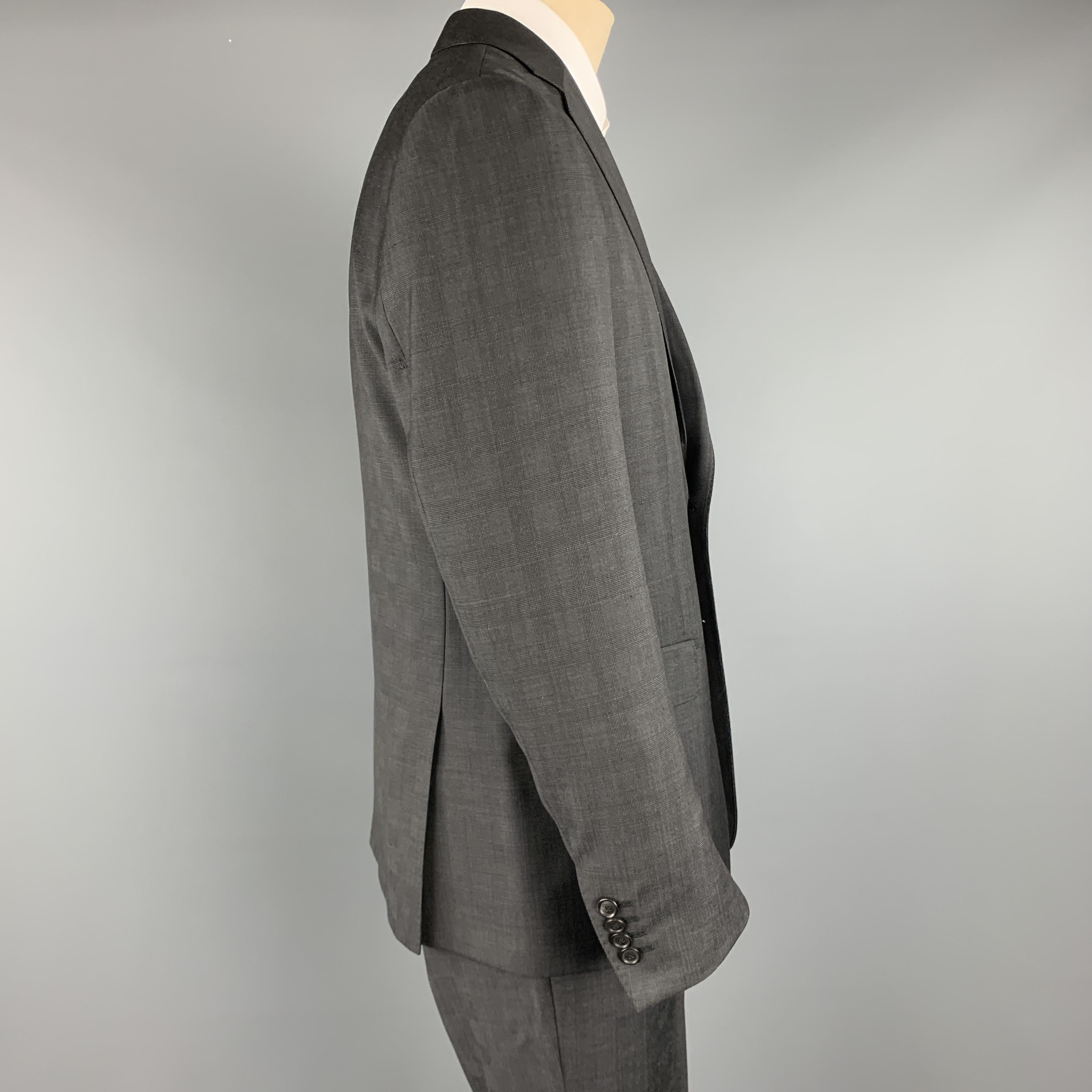 charcoal notch lapel suit