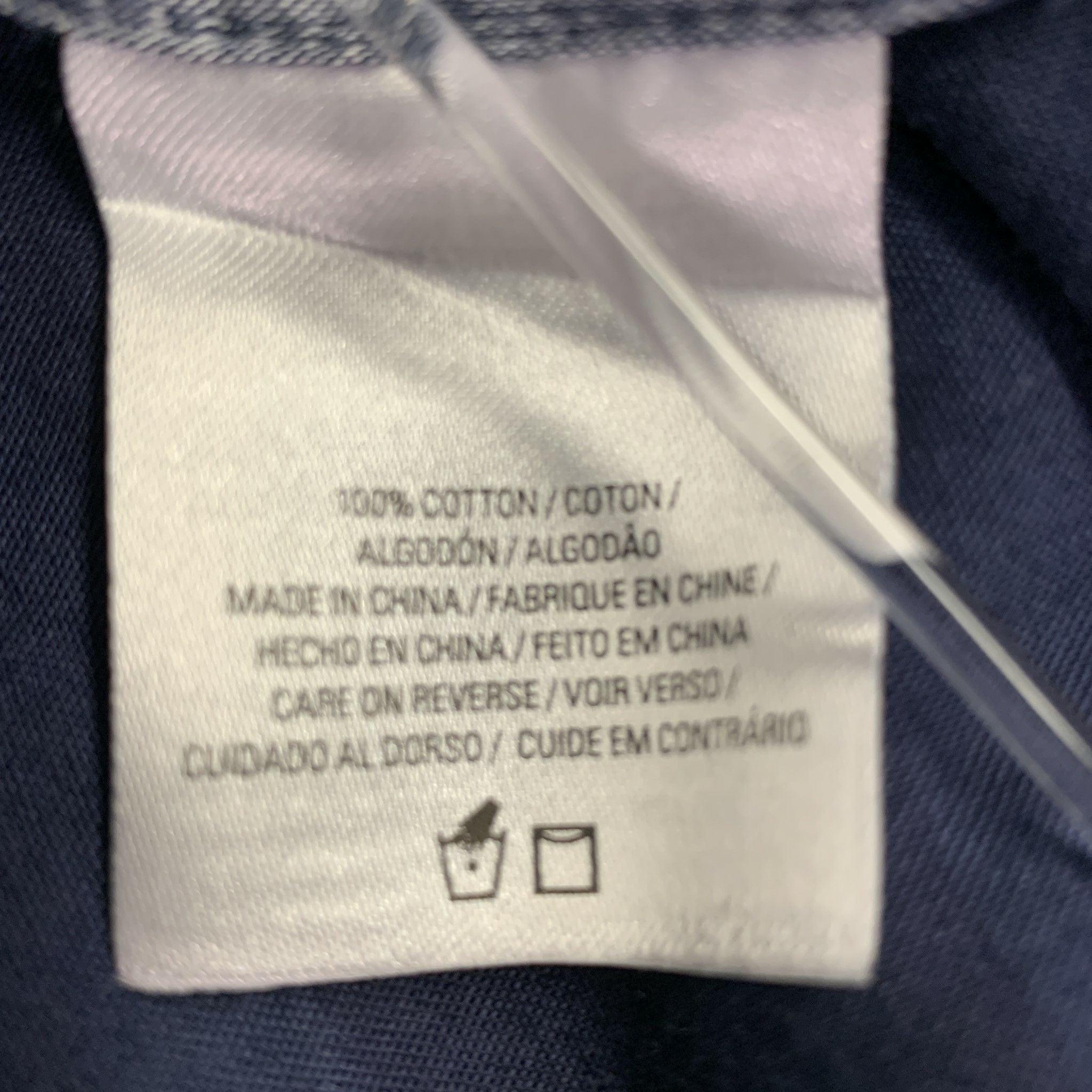 ELIE TAHARI Größe M Marineblau Farbblock-Baumwolle Langarmhemd mit einer Tasche Herren im Angebot