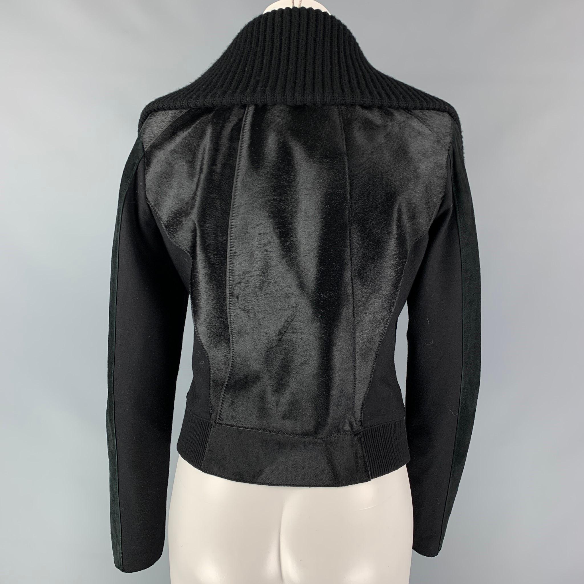 tahari leather jacket