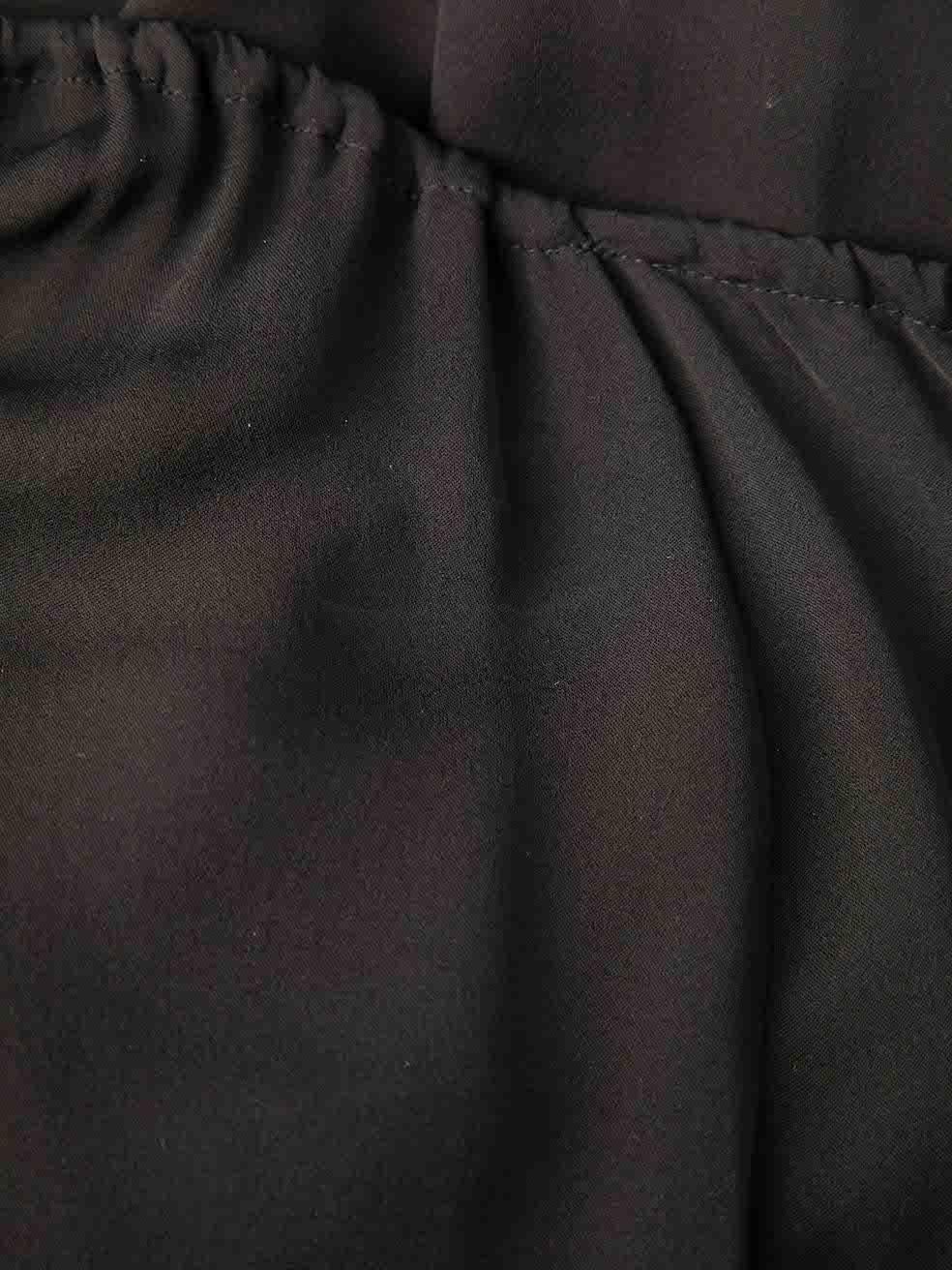 Elie Tahari Women's Black Silk Tie Strap Neckline Blouse In Good Condition In London, GB