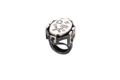 Elie Top Cosmogonie Secrète Bague Chevalière Air or Crystal, Nacre et Diamants