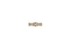 Elie Top Dame du lac Bague Bandeau Diamants or Jaune