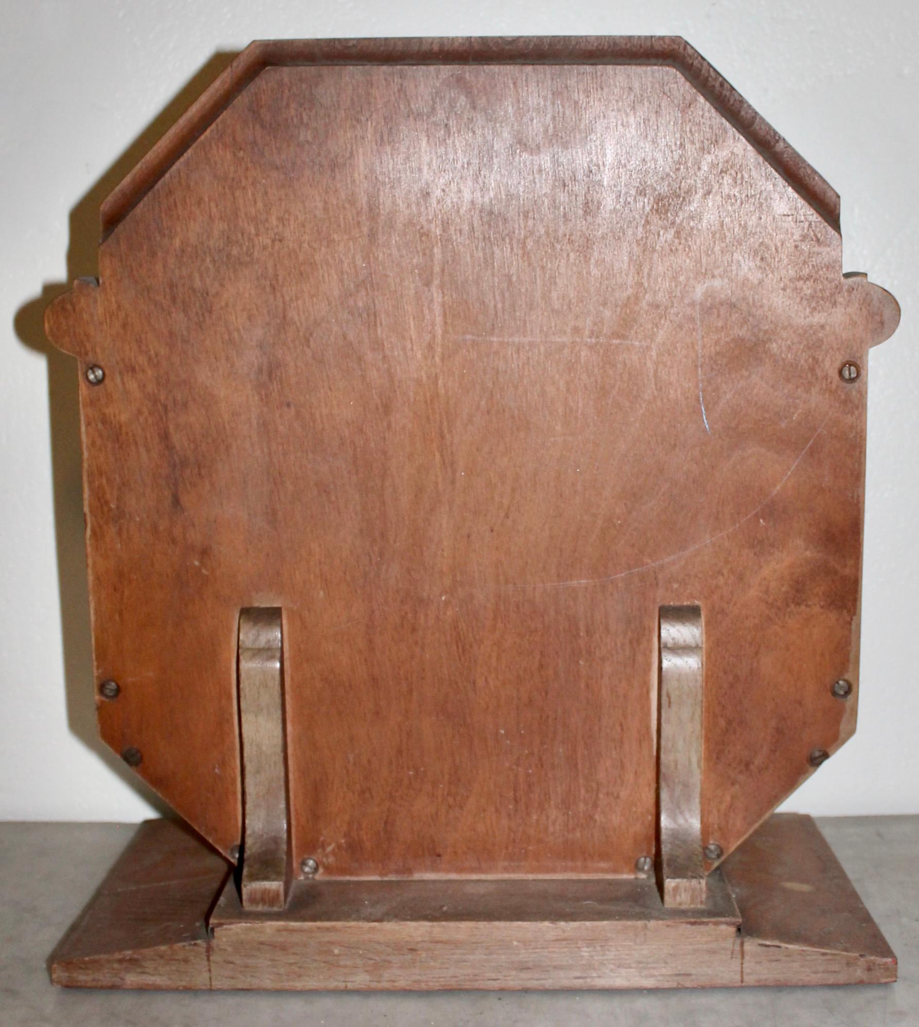 Eliel Saarinen attributed Limed Oak Deco Table Mirror For Sale 3