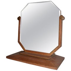 Eliel Saarinen attributed Limed Oak Deco Table Mirror