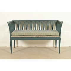 Eliel Saarinen Cranbrook "The Blue Settee" Jugendstil-Sofa oder -Bank