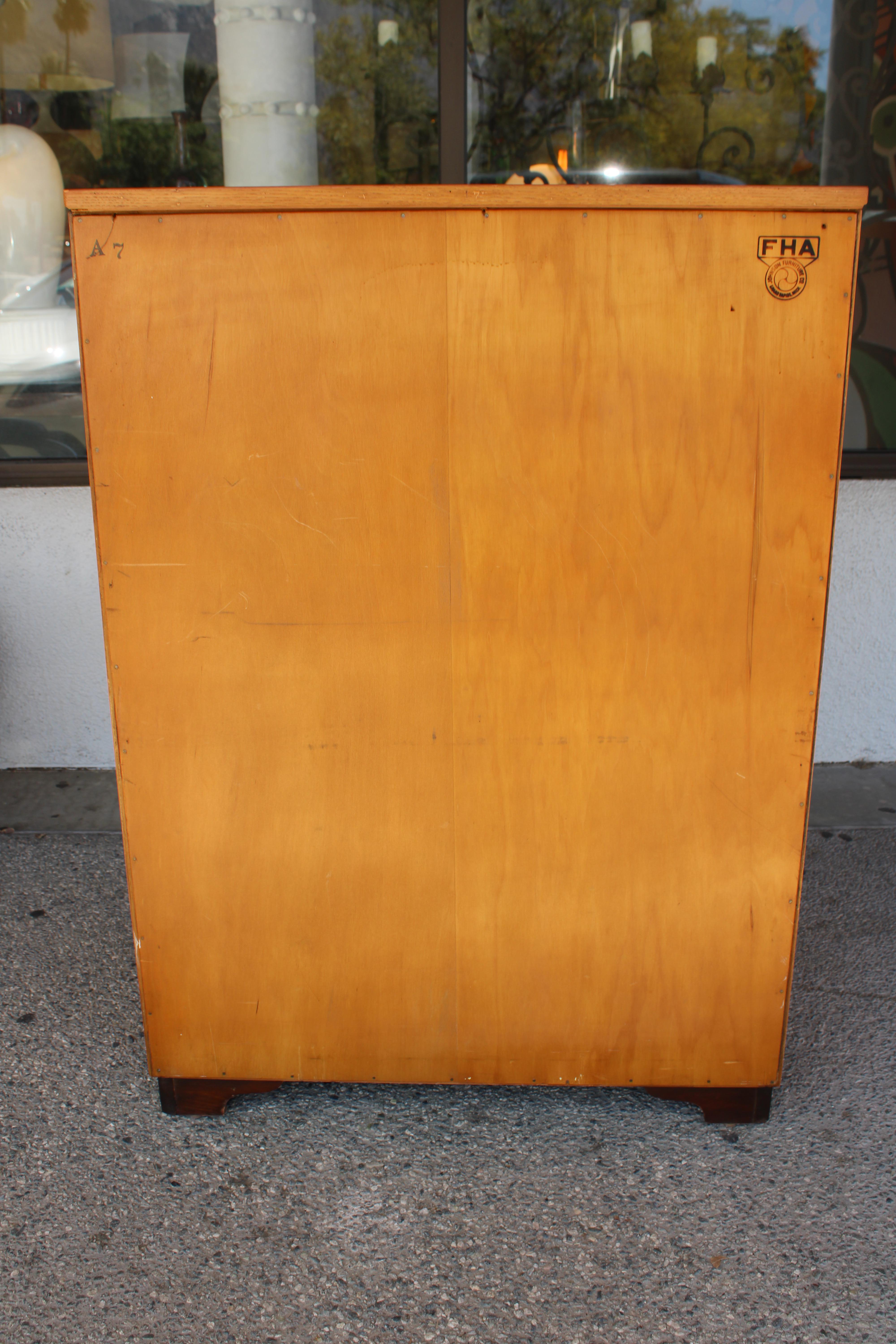 Eliel Saarinen Designed Tall Dresser by the Johnson Furniture Co. For Sale 3