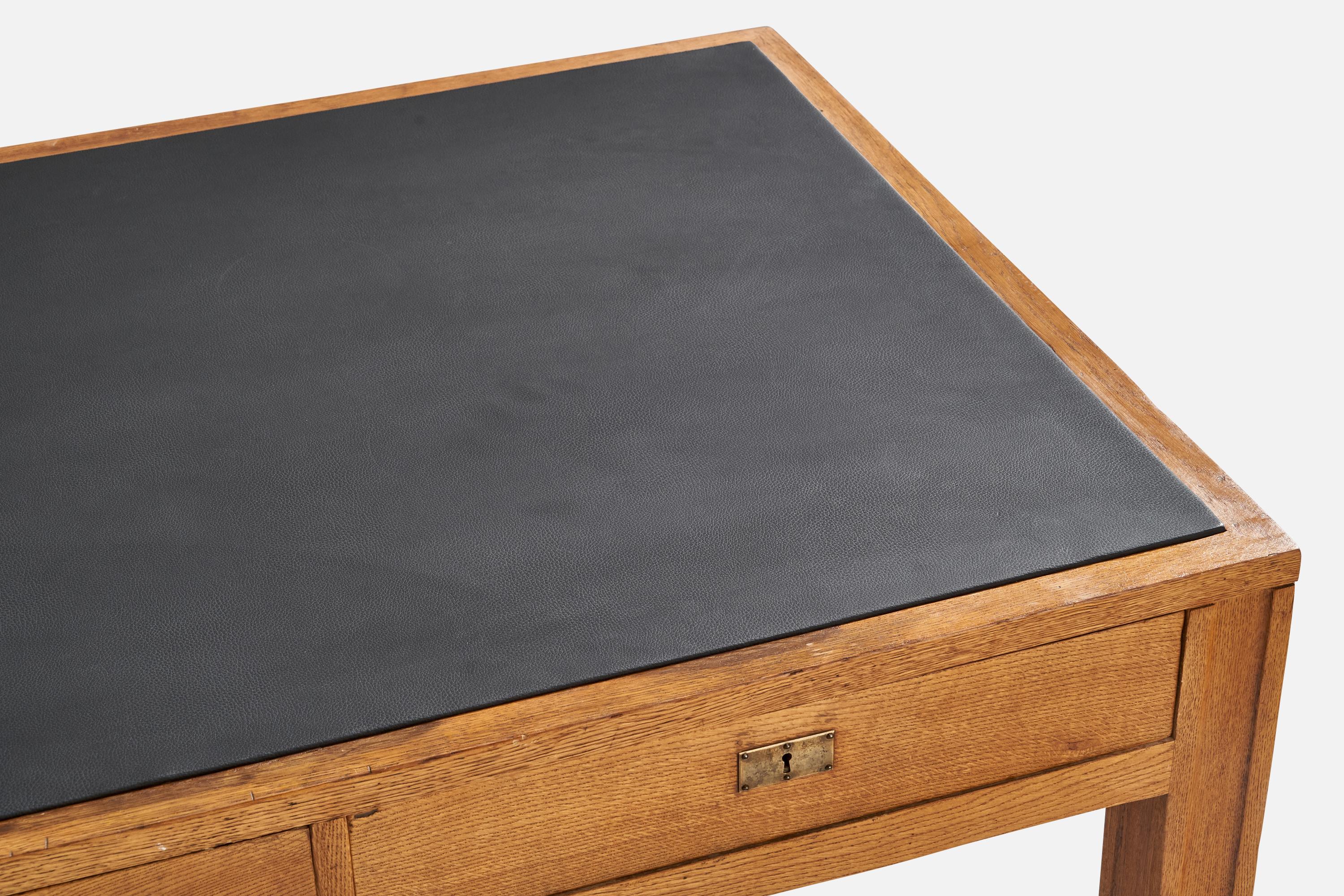 Eliel Saarinen, Desk, Oak, Brass, Leather, Finland, 1919 4