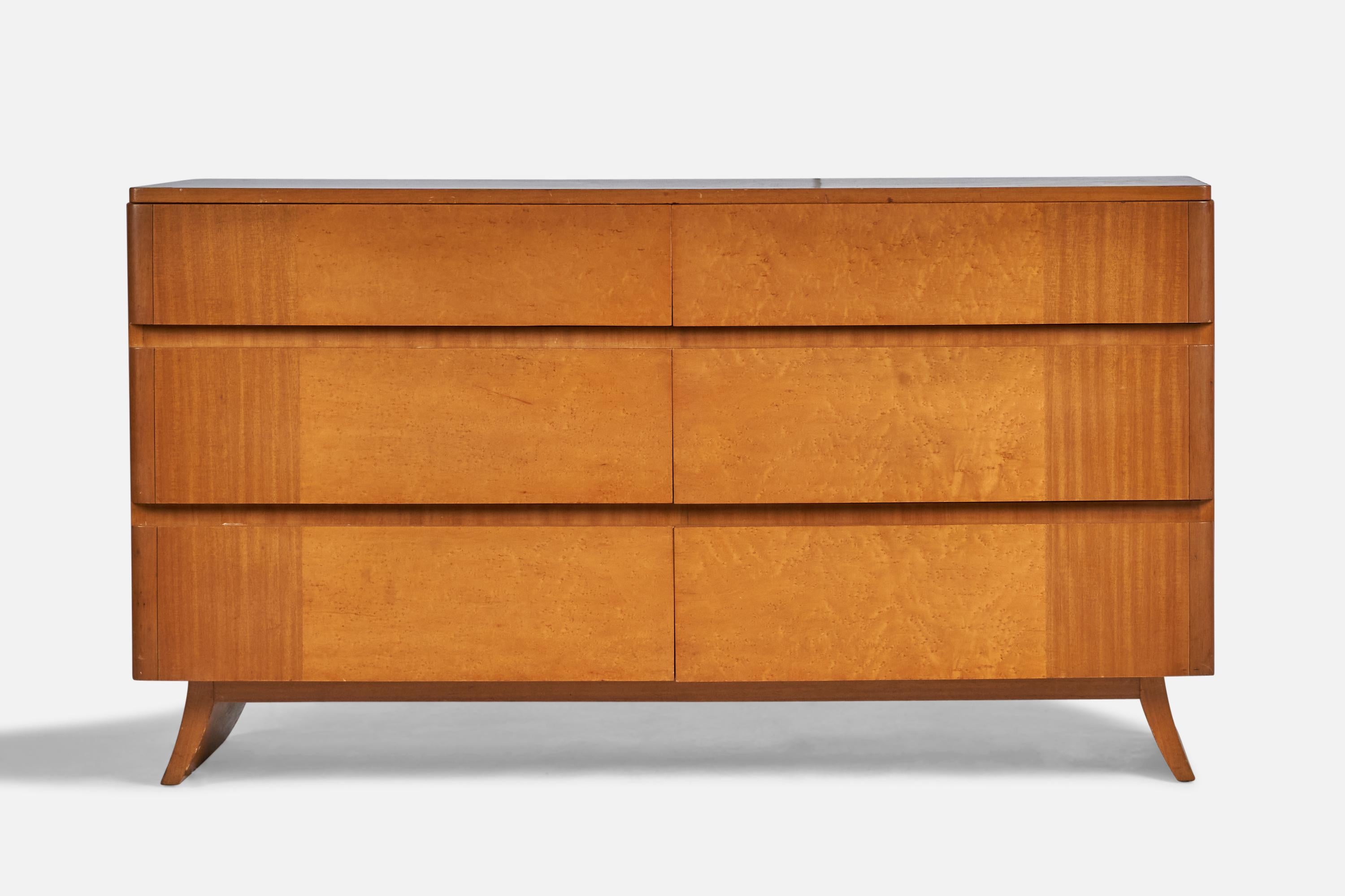 Mid-Century Modern Eliel Saarinen, Dresser, Mahogany, Birch, USA, 1940s For Sale