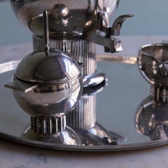 Eliel Saarinen for Alessi Limited Edition 925 Silver Samovar Tea Set