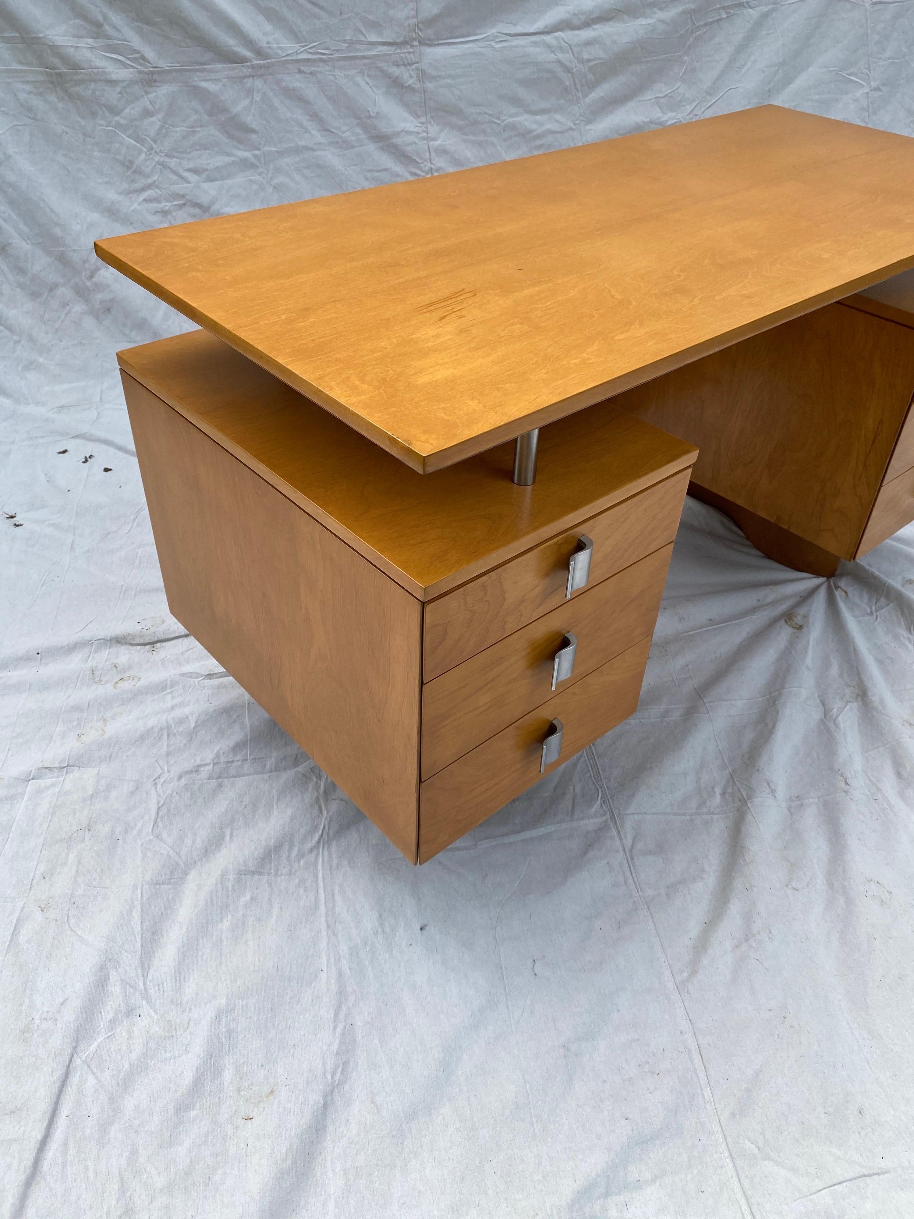 Birch Eliel Saarinen for Johnson Furniture Executive Desk