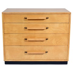 Eliel Saarinen for Johnson Furniture Four Drawer Birch Cabinet, C. 1939