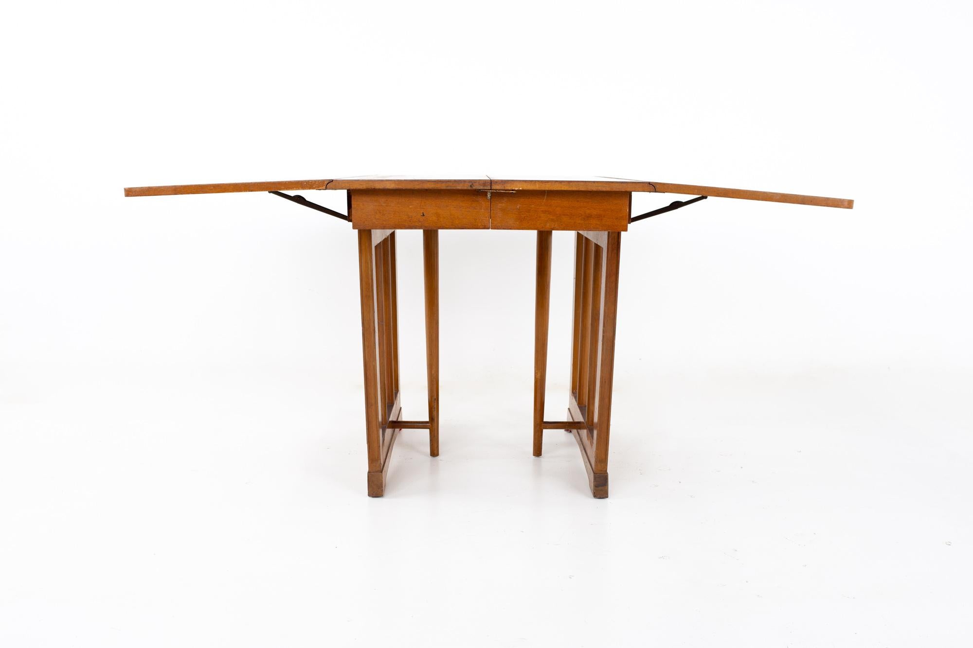 Wood Eliel Saarinen for Rway Mid Century Drop Leaf Table